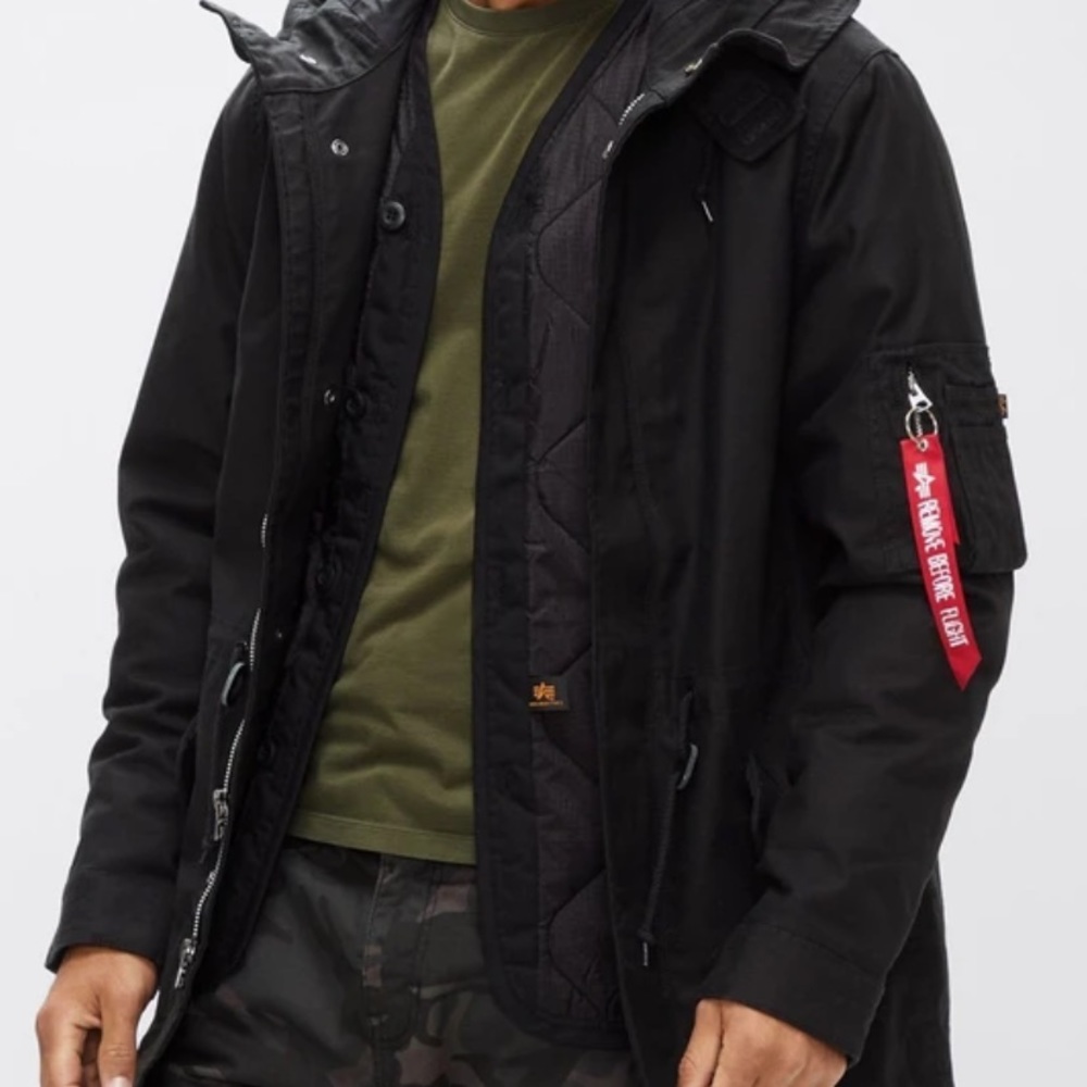 Alpha Industries M-59 Fishtail Black Long Parka